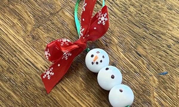 Beaded Snowman Ornament