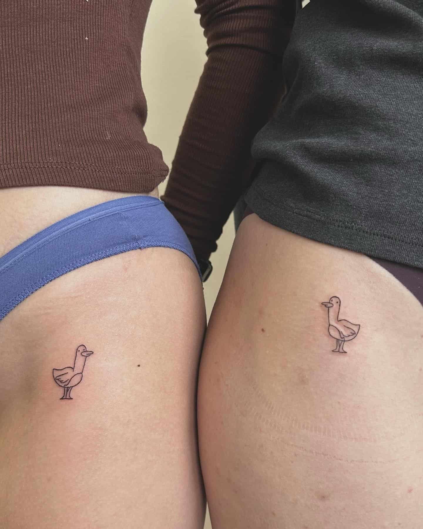 35] Duck Outline Tattoo: Quack Chronicles