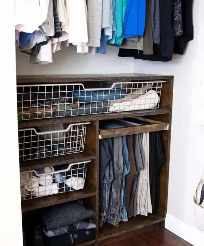 Plywood Closet Organizer