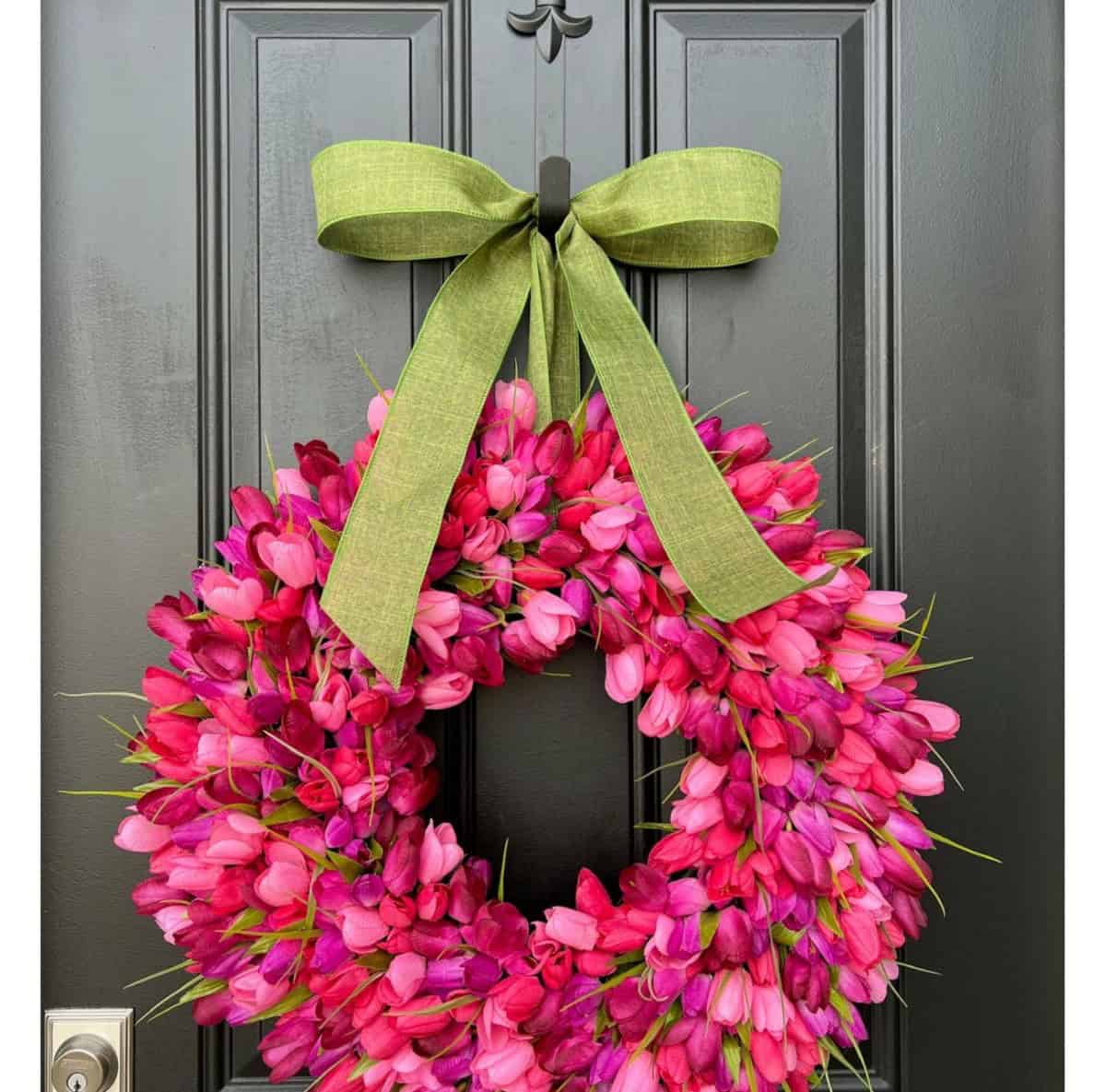 Pink Tulip Wreath