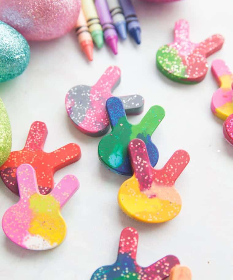 Glitter Bunny Crayons