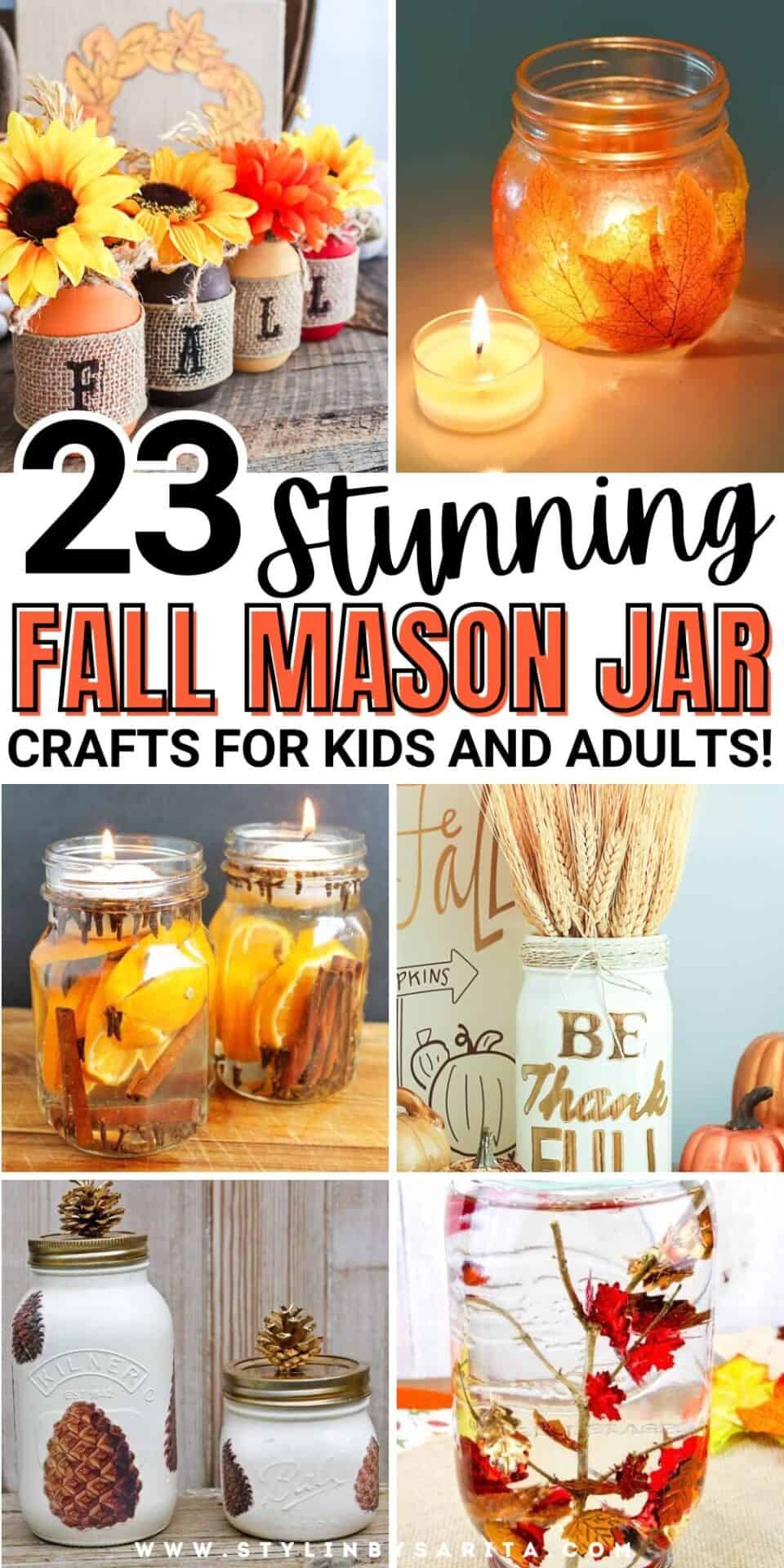 23 CREATIVE & EASY FALL MASON JAR CRAFTS