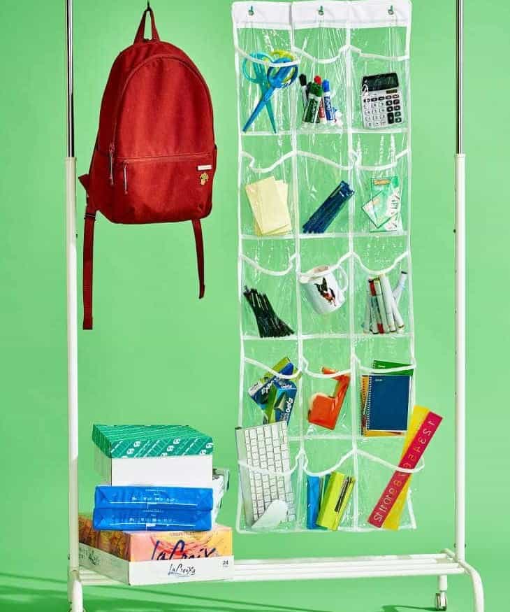 Declutter Your Office Stationery With Over-the-Door Hanging Shoe Racks