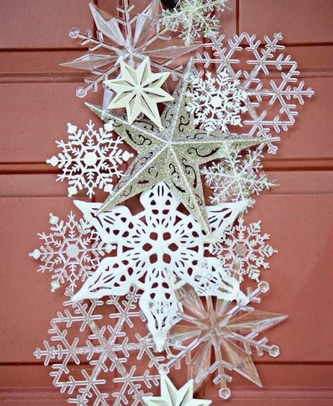 Dollar Store Snowflake Door Hanger