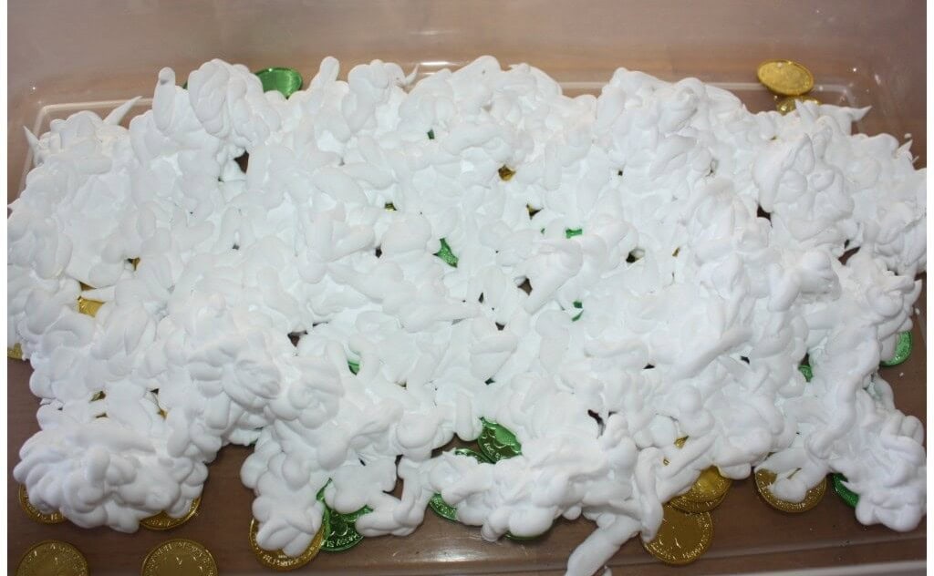 St Patrick’s Day Shaving Cream Play