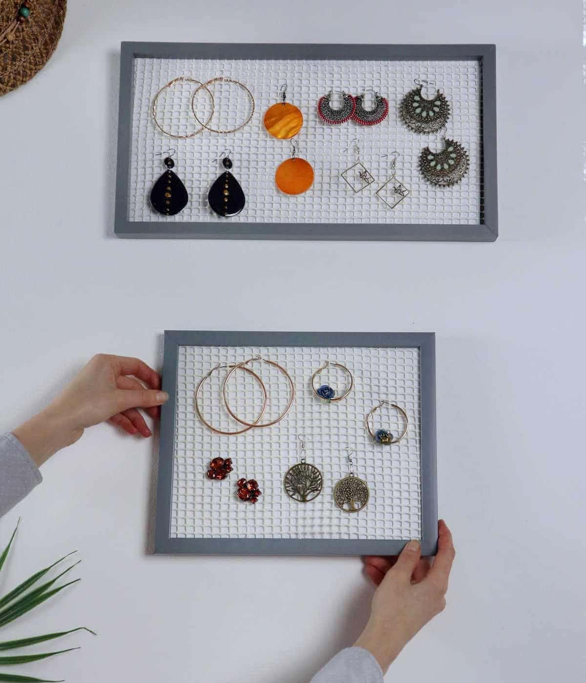 DIY Earring Organizer Out of Frames