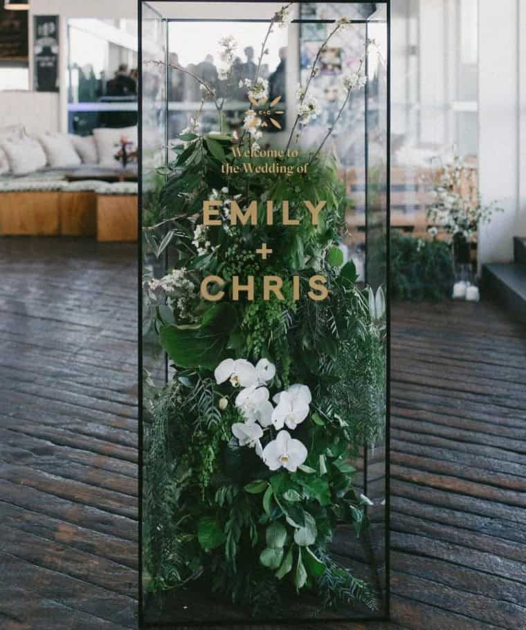 Terrarium-Inspired Wedding Welcome Sign