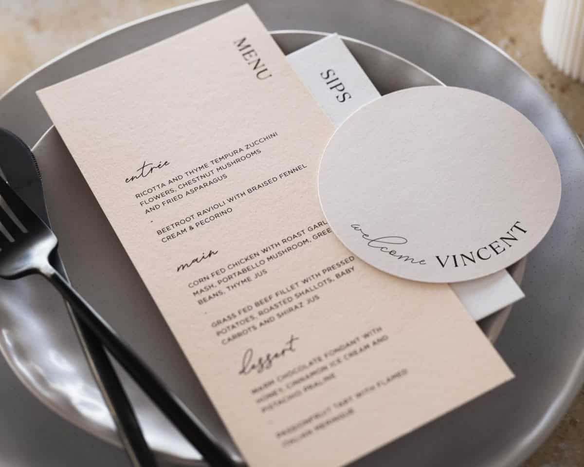 Dining Stationery