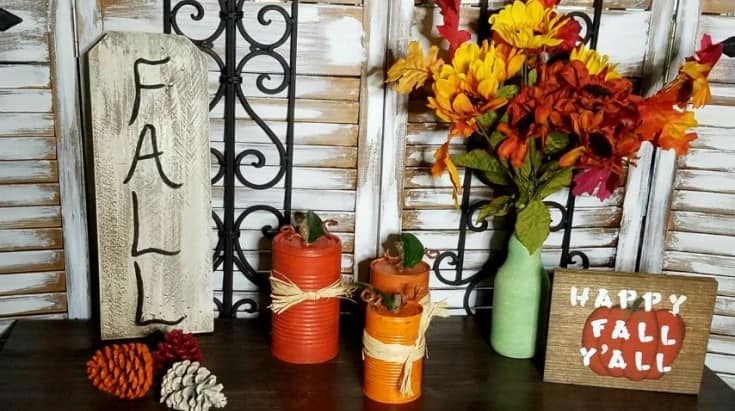 DIY Tin Can Pumpkins