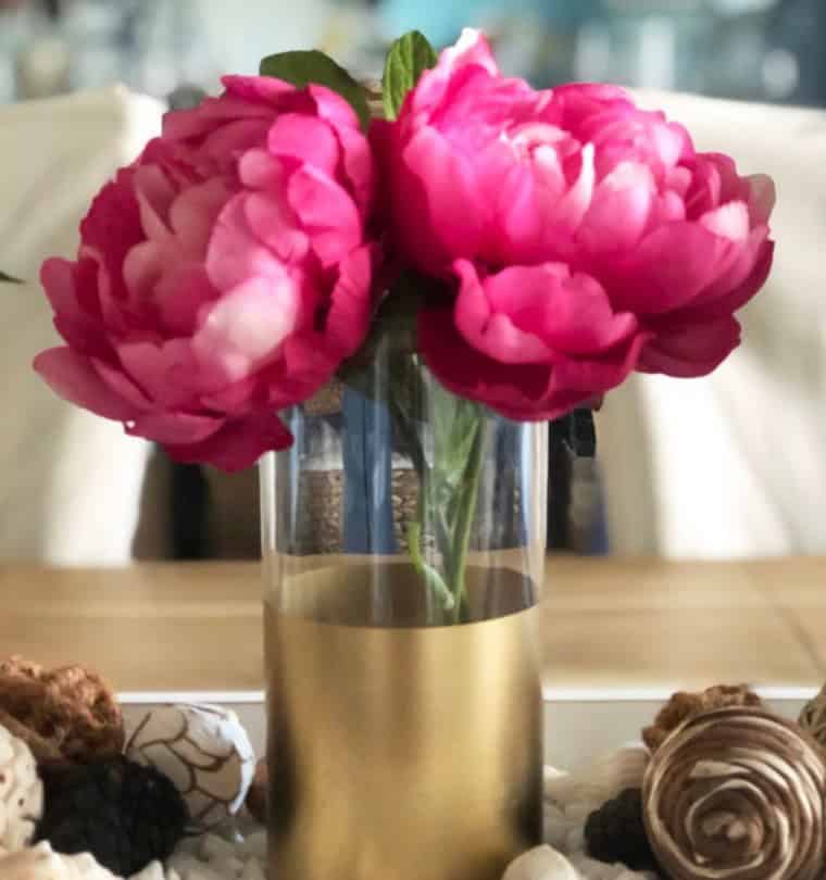 Easy Dollar Tree Gold Dipped Vases