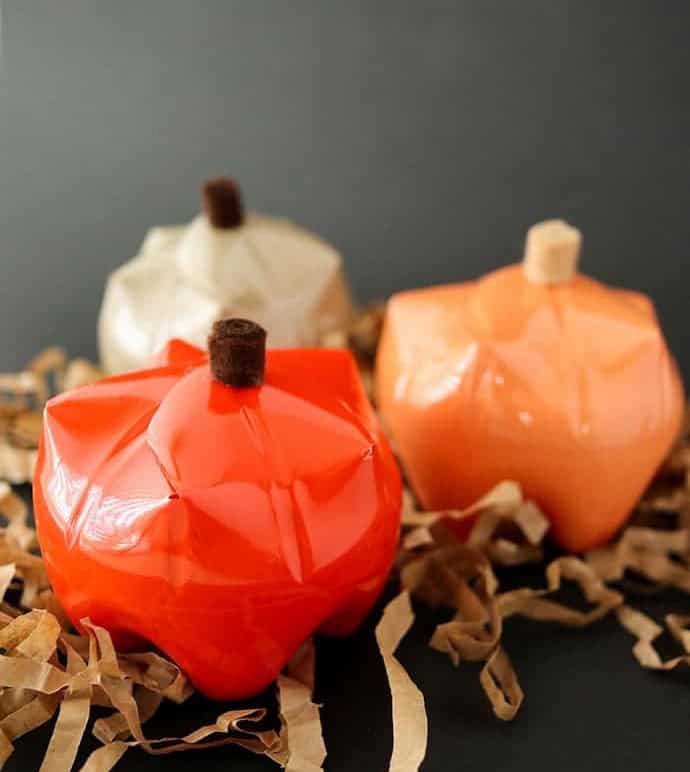 Plastic Soda Bottles Turned Pumpkin Gift Holders