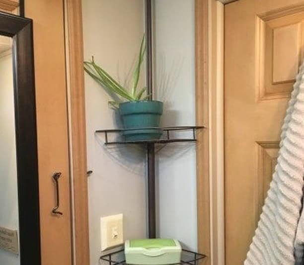 Corner Storage Using a Shower Caddy