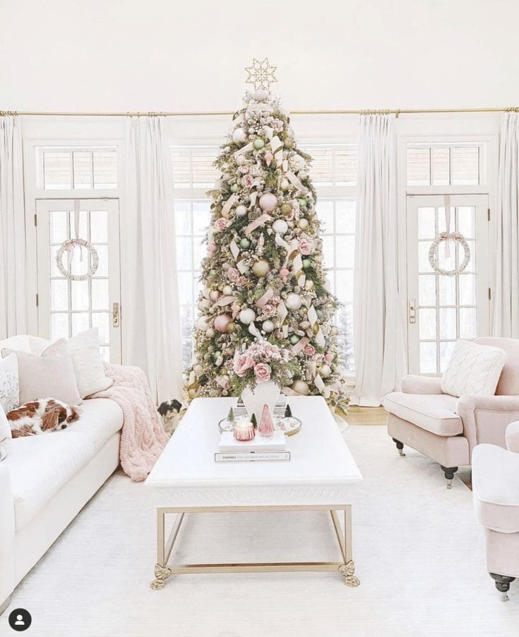 Pink, Green, & Gold Christmas Tree