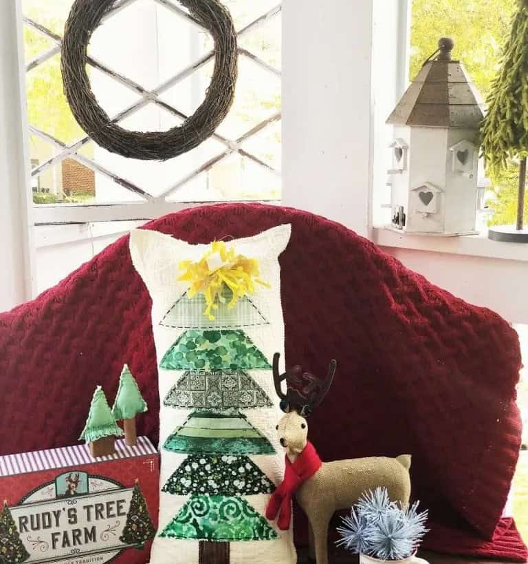 Upcycled Christmas Tree Pillow