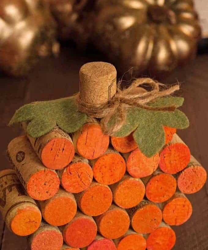 Pumpkin Made of Wine Corks