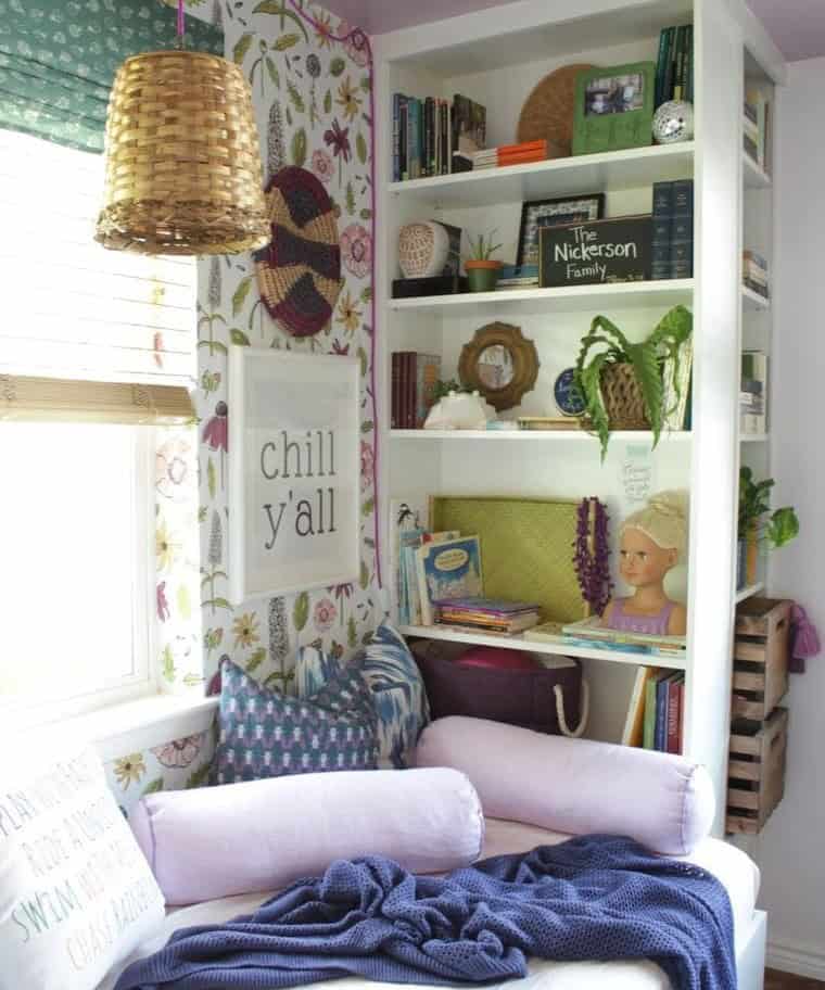 Four Budget-friendly Reading Nooks with IKEA Bookshelves