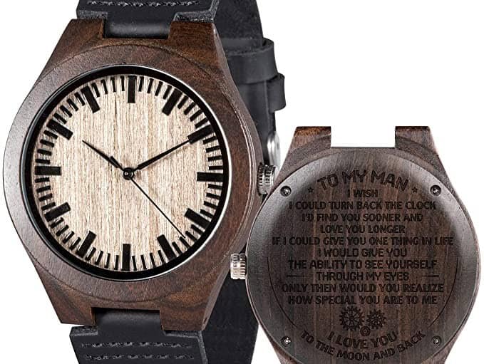 Customised Engraved Wooden Watch