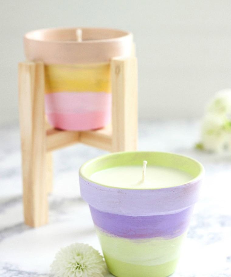 Terracotta-Potted Citronella Candles