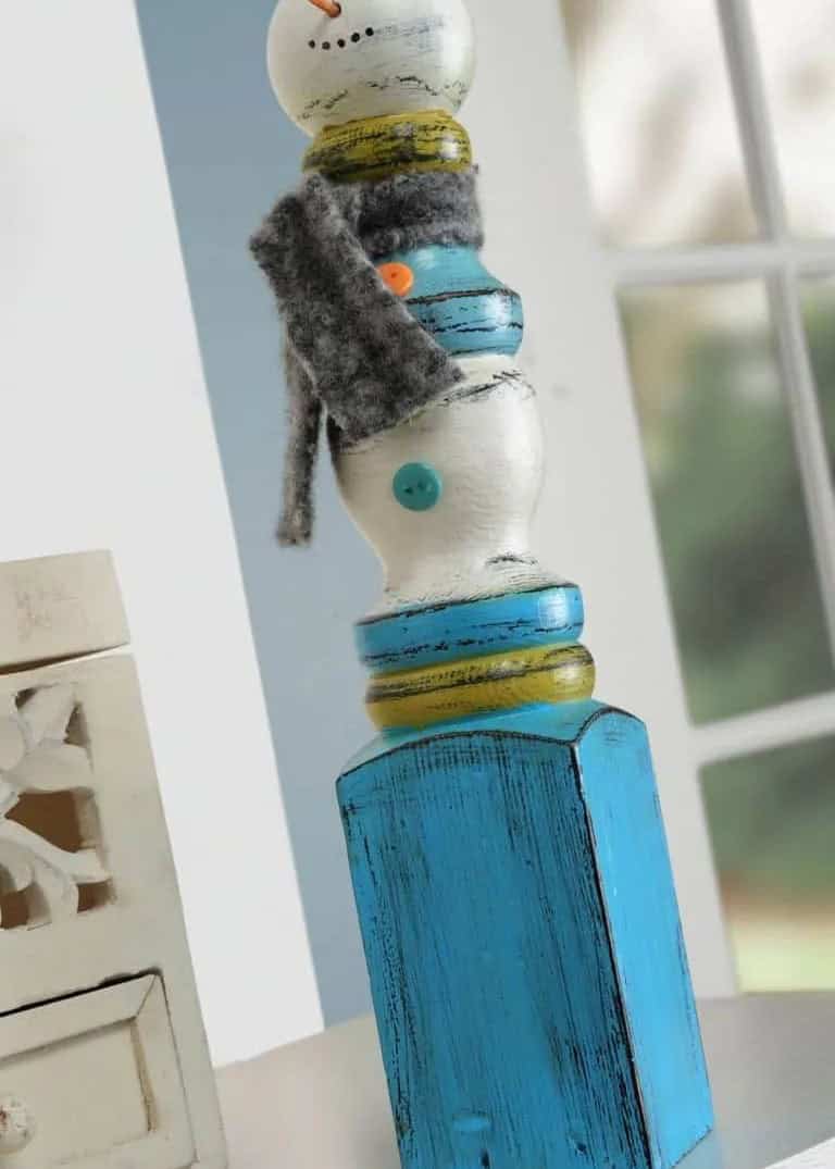 Easy Spindle Snowman Craft