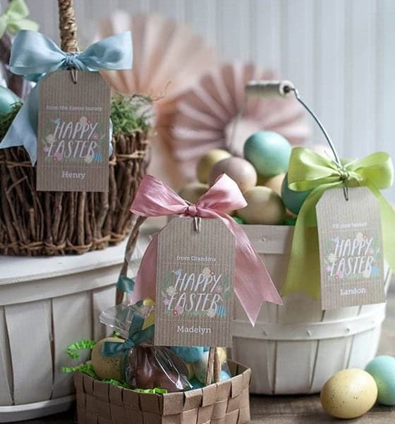 Easter Basket with Printable Tags