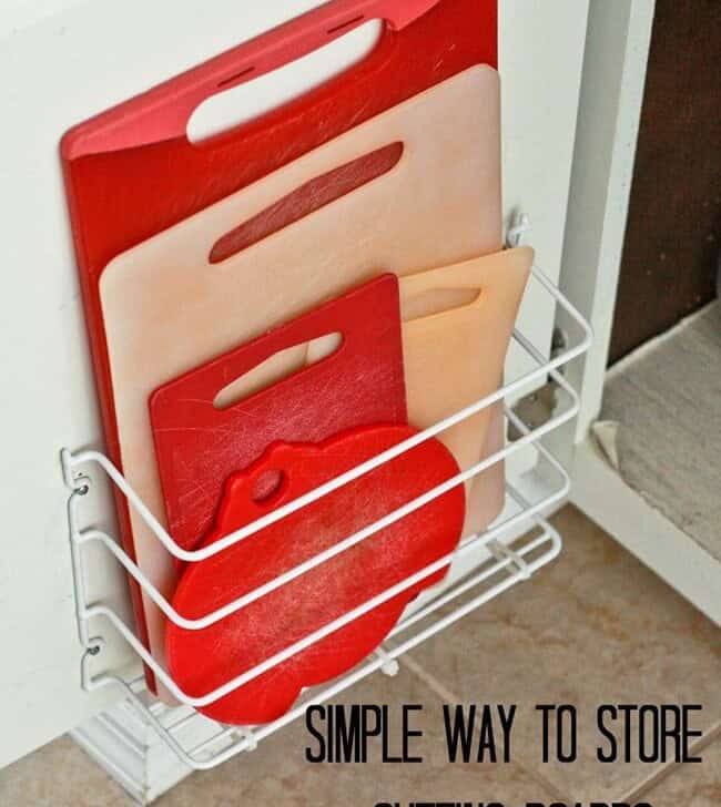 DIY Cutting Board Storage Hack