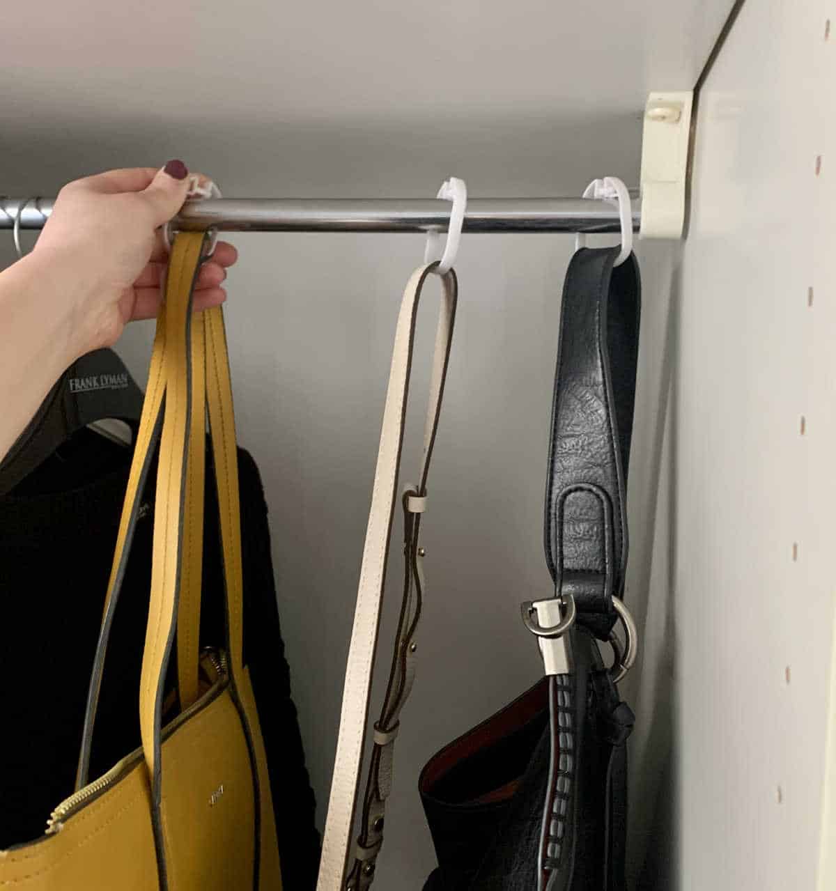 Hang Your Purses With Shower Curtain Hooks