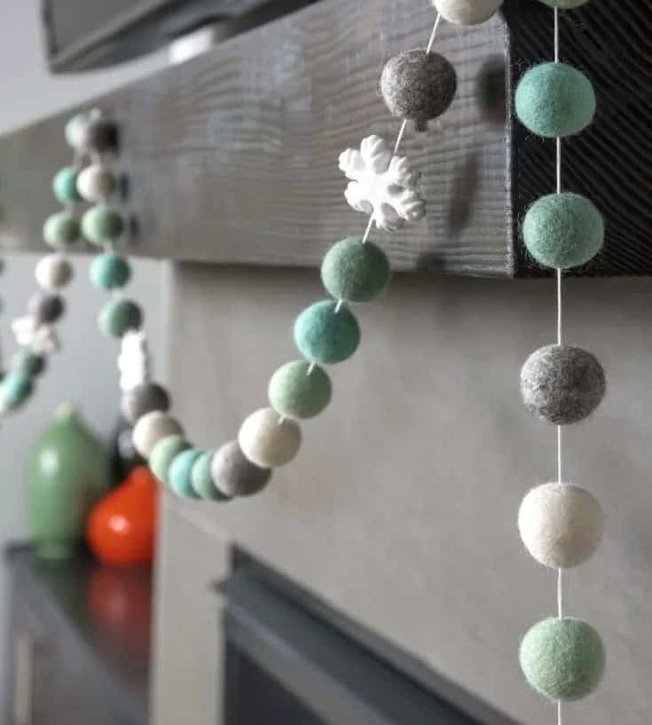 Winter Felt Ball Garland