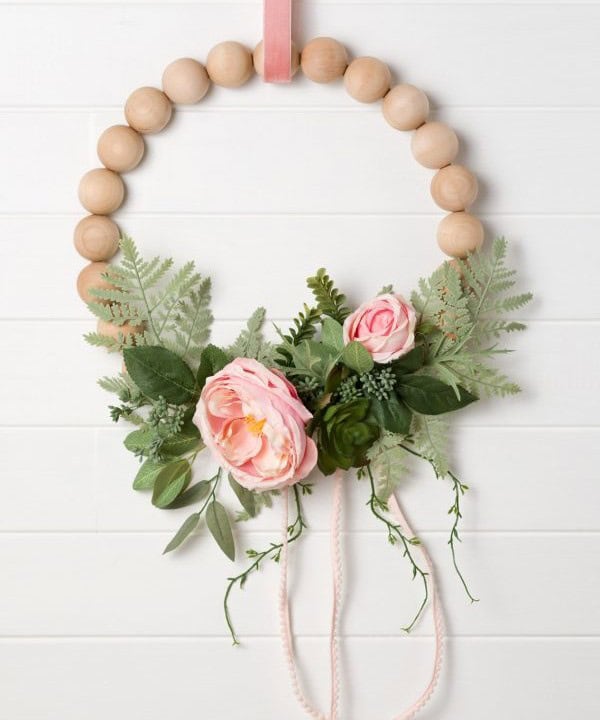 Wooden Bead Wreath