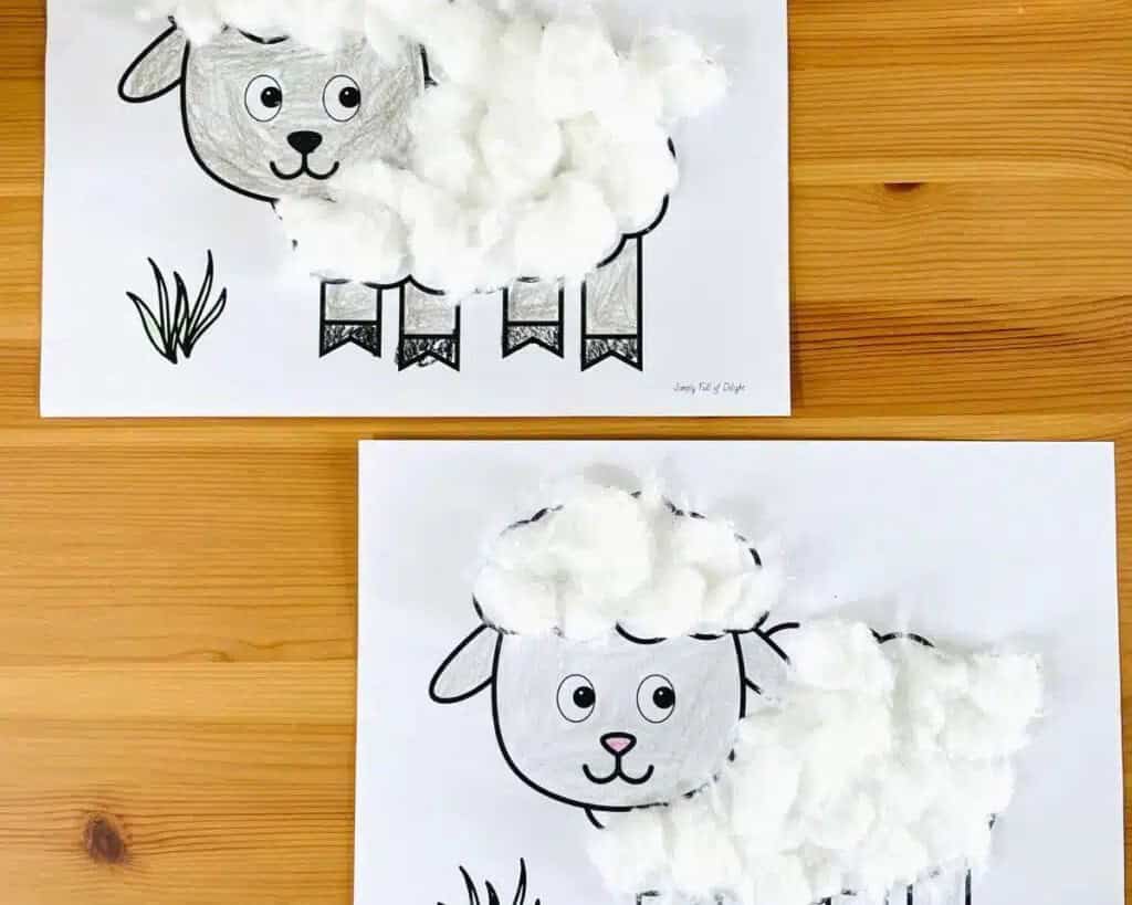 Cotton Ball Sheep