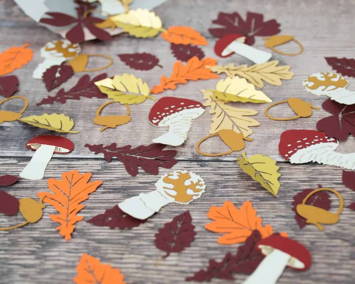 Fall Woodland Table Confetti