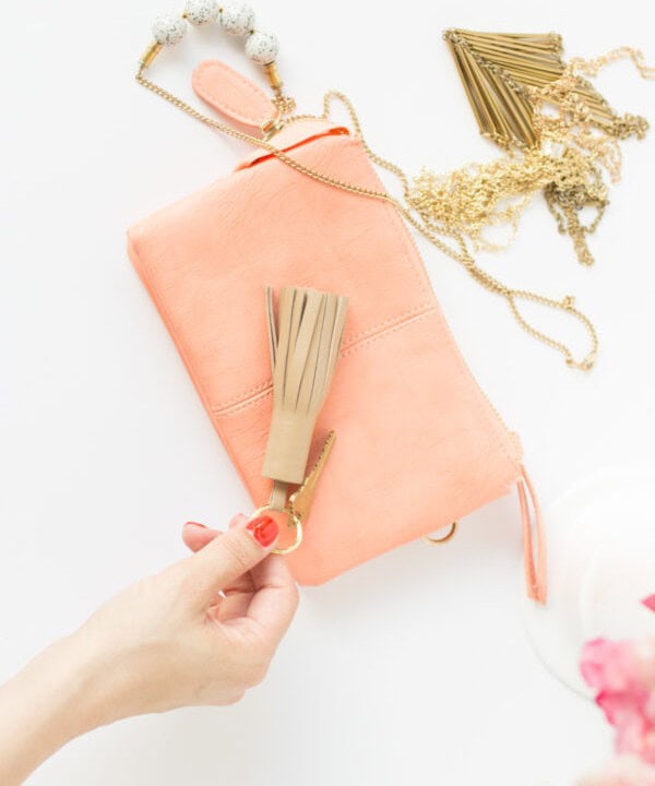 DIY Leather Tassel Key Ring