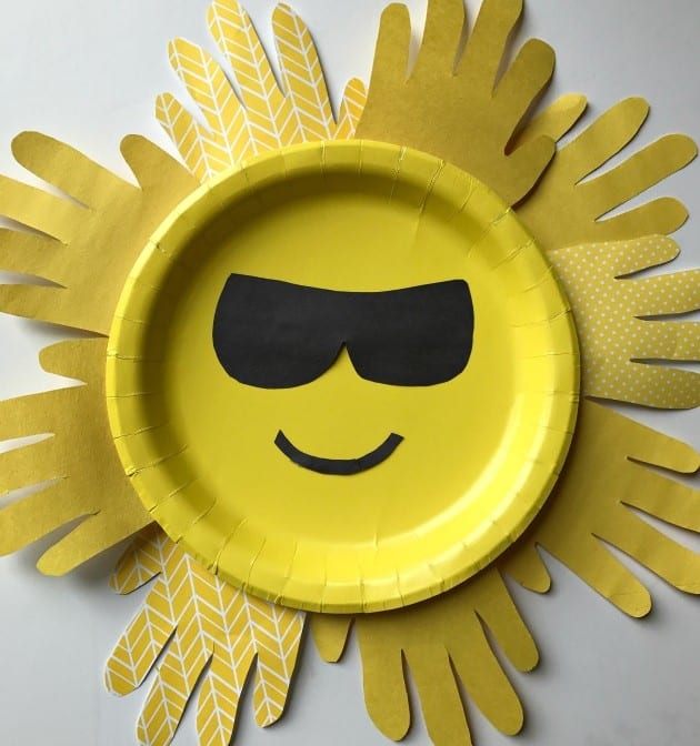 Handprint Paper Plate Sun