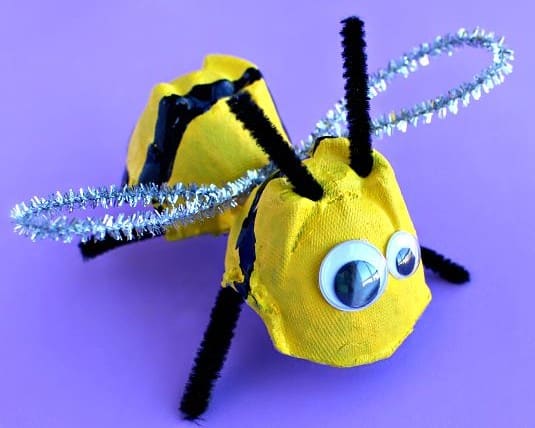 Egg Carton Bumble Bee Craft