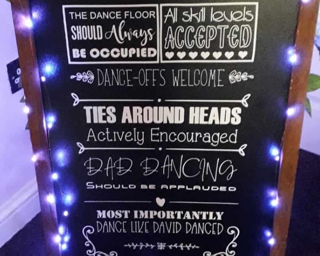 Light Up Chalkboard Sign