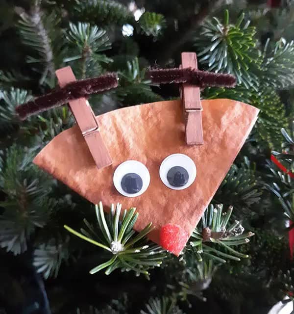 Coffee Filter Christmas Reindeer