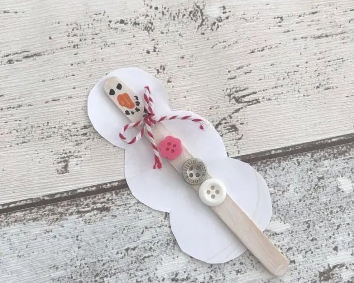 Snowman Popsicle Stick