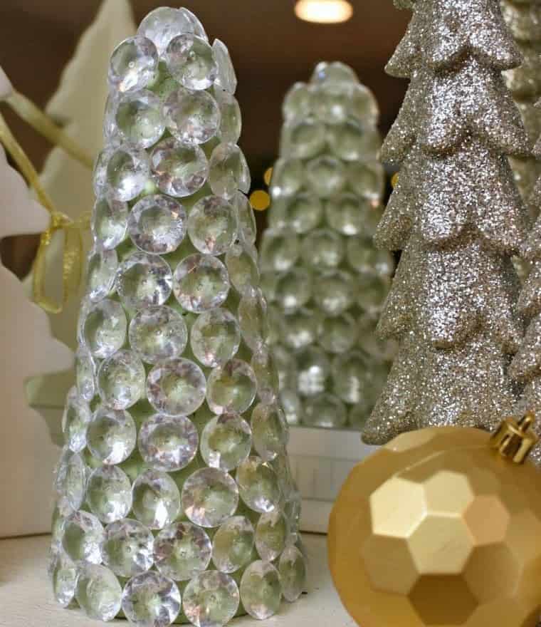 DIY Sparkly Gem Christmas Trees