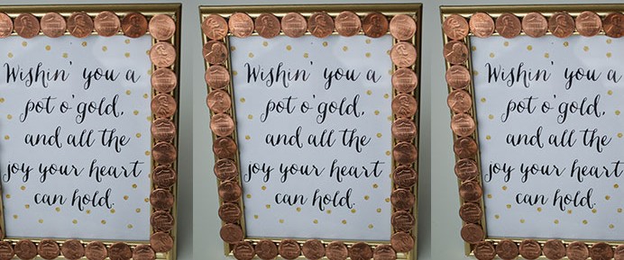 Lucky Penny Embellished Picture Frame