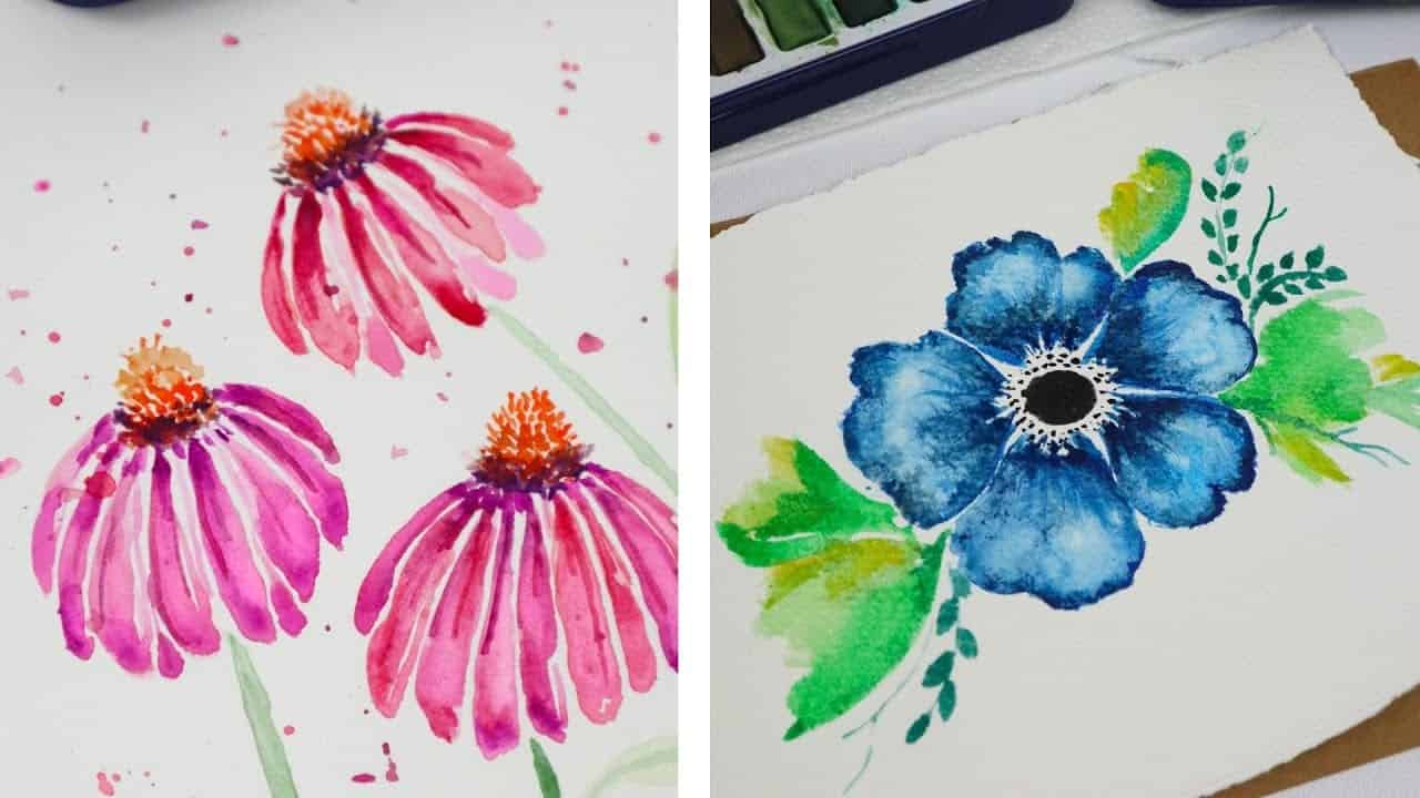 21 Easy Watercolor Flower Painting Ideas