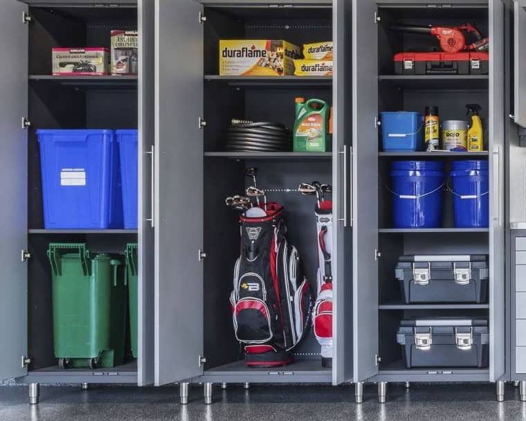 Closed Garage Shelving