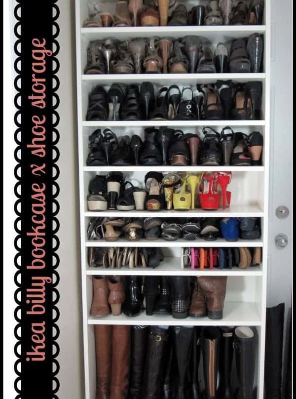 Turn Billy into Shoe Storage