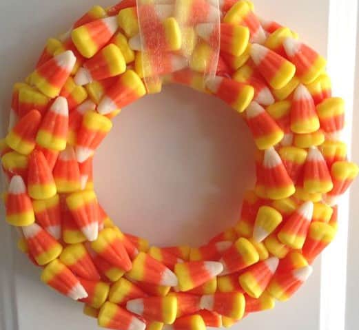 DIY Candy Corn Wreath