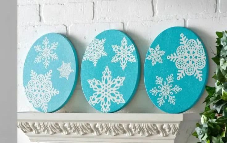 Snowflake Art For The Mantel