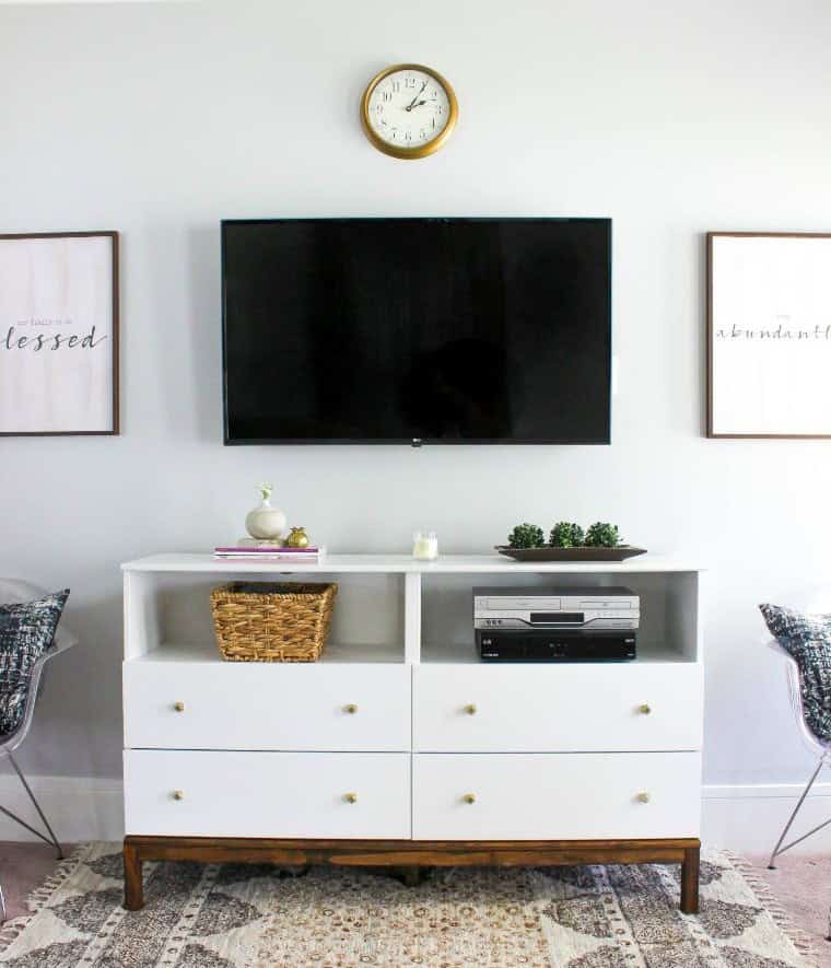 Ikea TARVA Dresser to TV Stand