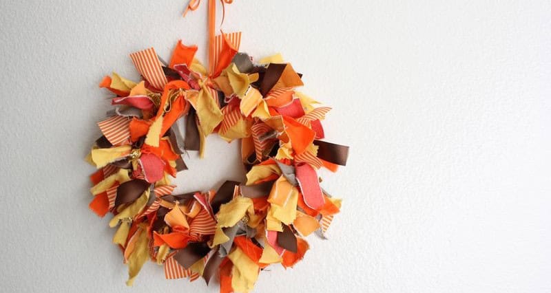 Autumn Fabric Wreath