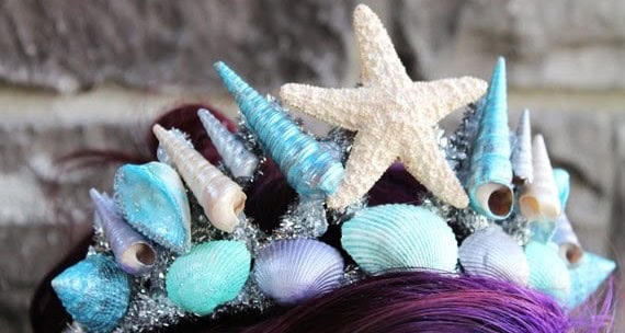 DIY Mermaid Crown with Seashells