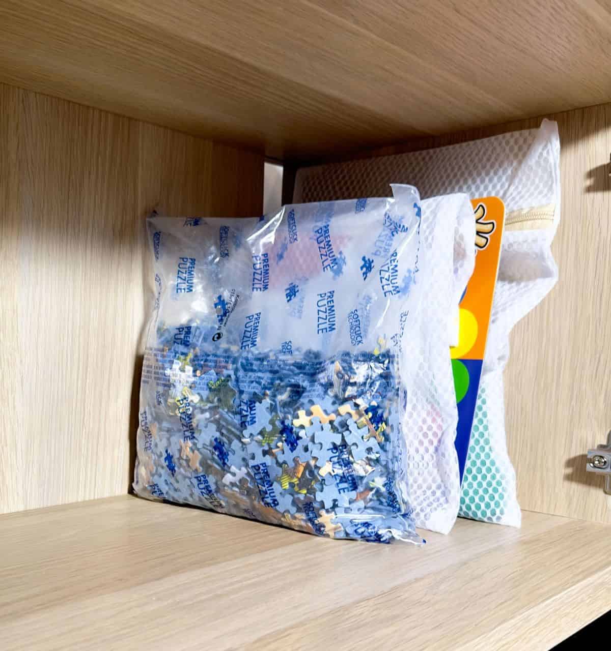 Store Board Games in Mesh Bags to Save More Space