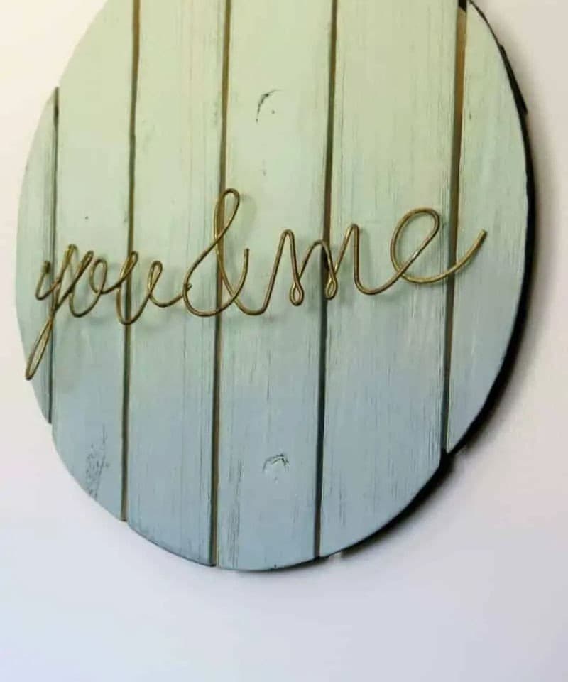 Ombre Painted Wood Sign