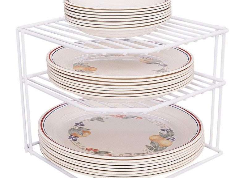 Stack Your Plates with a Corner Shelf