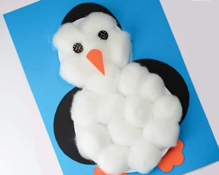 Cotton Ball Penguin